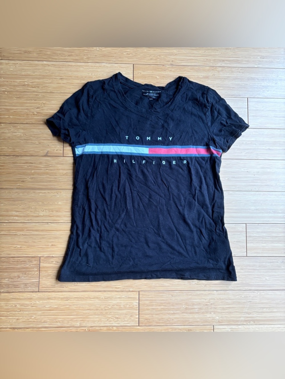 Tommy Hilifiger black logo tee